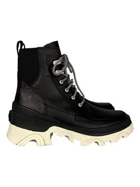 Sorel Women's Brex Cozy
Lace Waterproof Boot Bootie Black Sea Salt Size 7.5